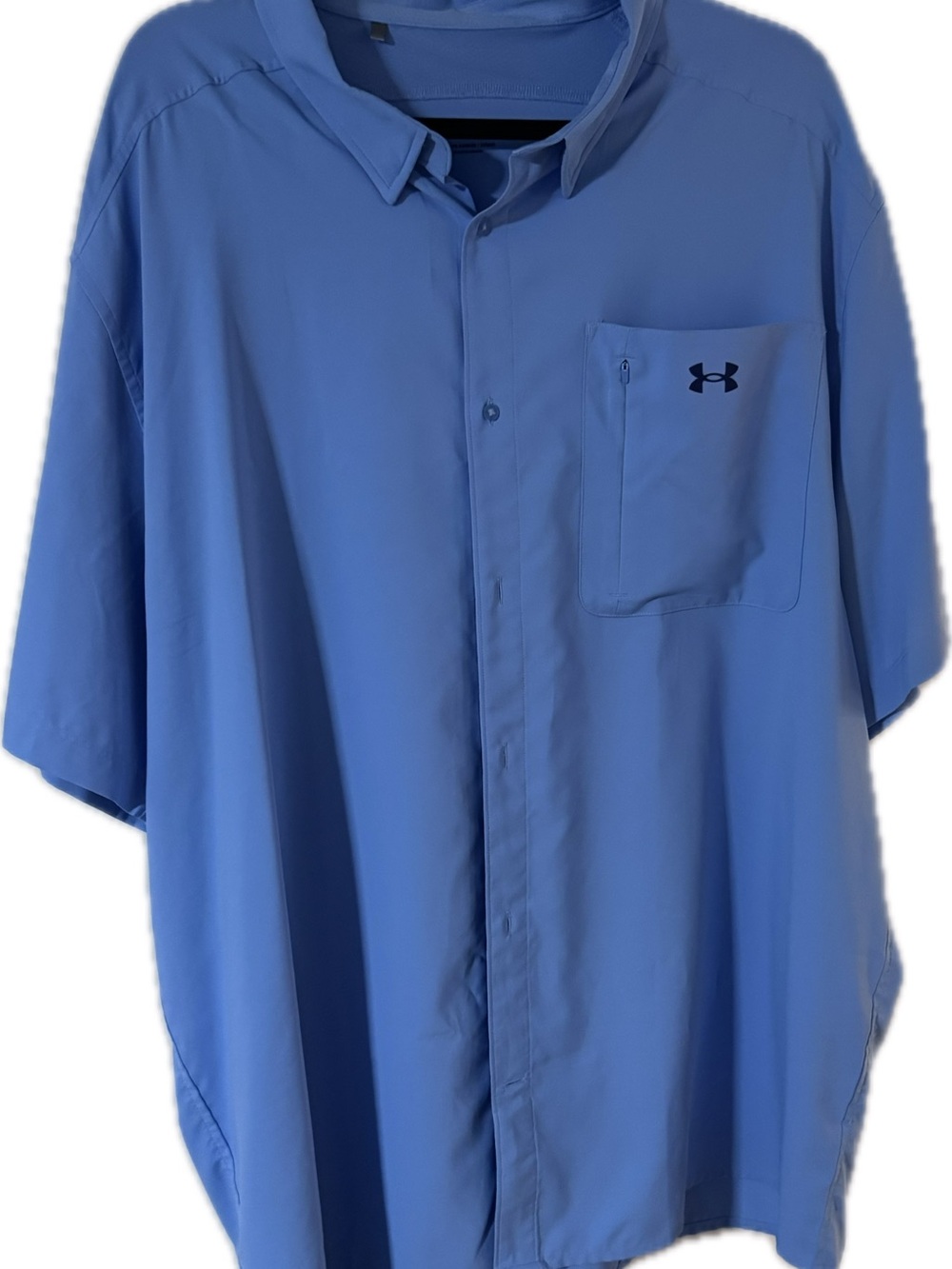 Under Armour Men’s Short Sleeve Button-Down Shirt - Light Blue